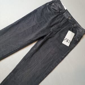 Zara Womens Size 4 NWT High Rise Bootcut Jean Antique Black
